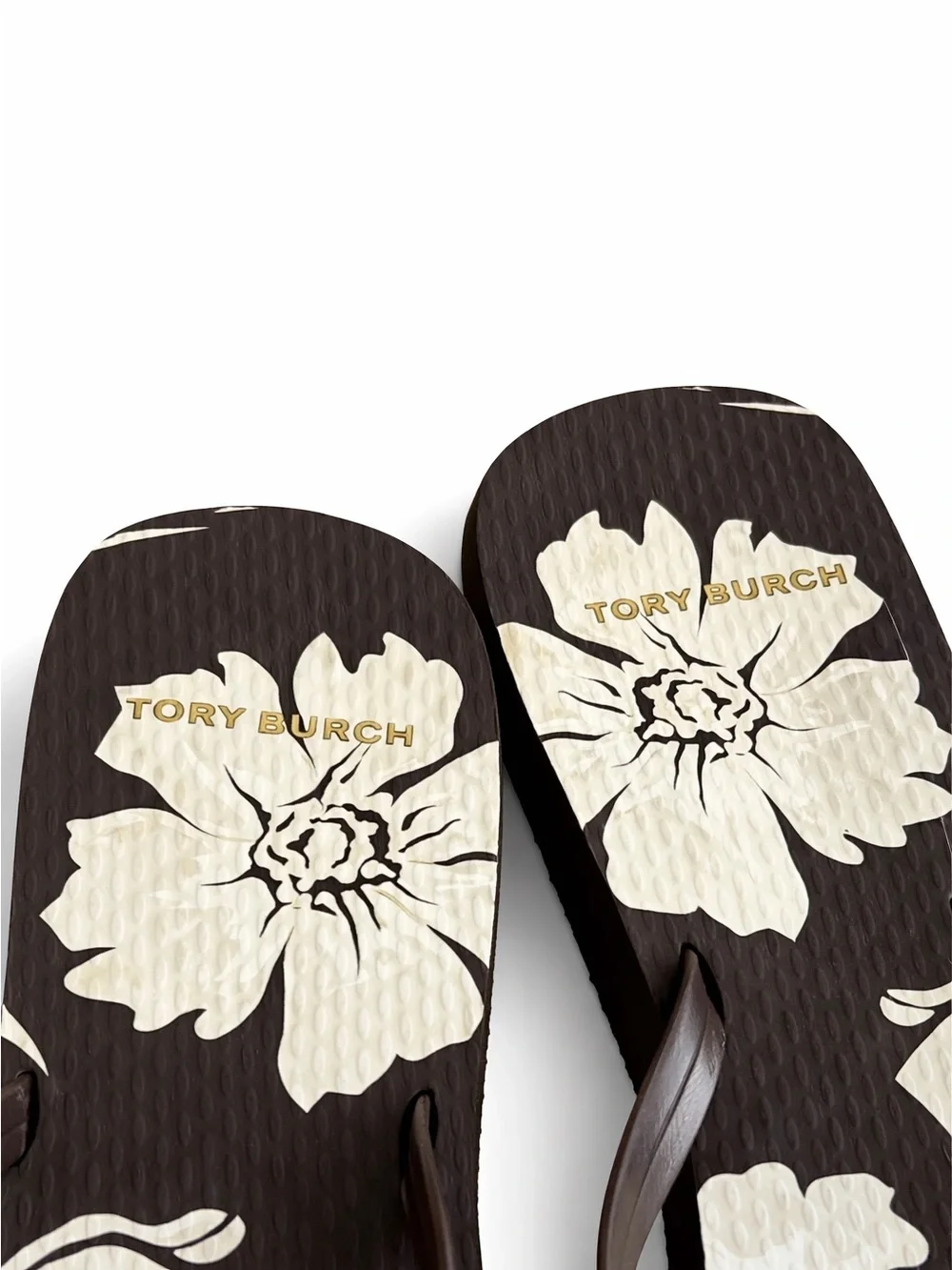 Tory Burch Mocha Falls Floral Flip Flops NWT